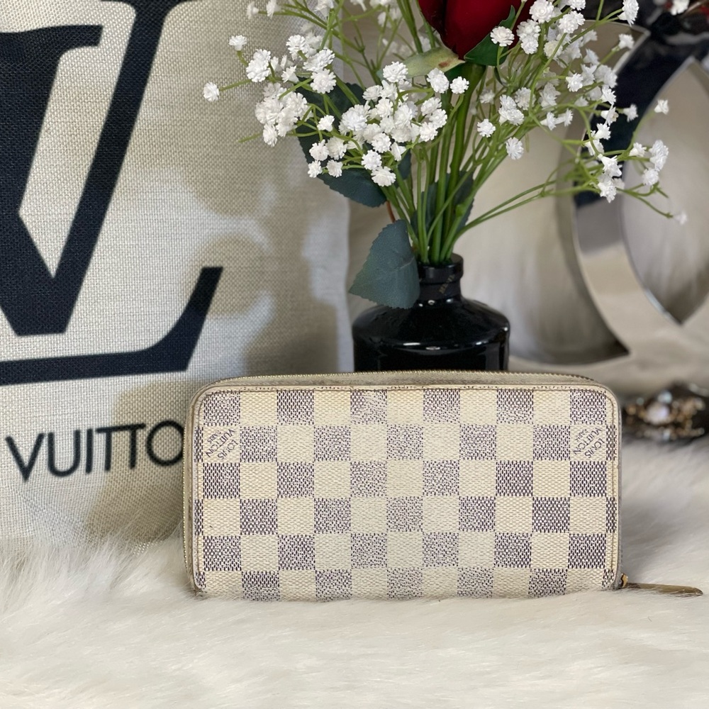 LOUIS VUITTON DAMIER AZUR ZIPPY LONG WALLET